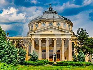 The Romanian Athenaeum George Enescu (Ateneul Roman) from Bucharest, Romania