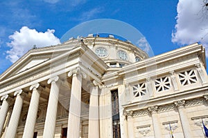Romanian Atheneum architecture, Bucharest, Romania