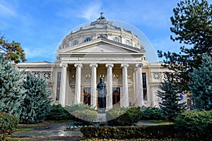 The Romanian Atheneum (Ateneul Roman) in Bucharest, Romania