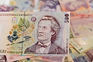 Romanian banknote of 500 photo