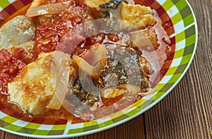 Romanian Braised fish.