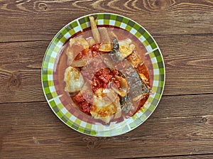 Romanian Braised fish.
