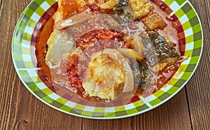 Romanian Braised fish.