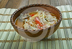 Romanian chicken soup