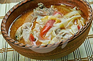 Romanian chicken soup