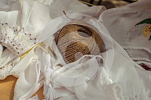 Romanian cloth and a ball of string