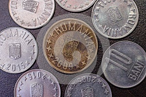 Romanian coins. Money. Currency