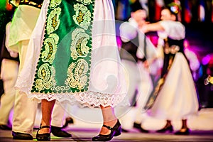 Romanian dancers in national costume