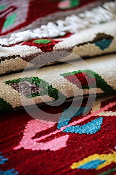 Romanian handcraft wool rug