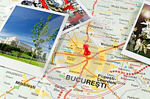 Romanian map - Bucharest