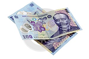 Romanian 100 lei banknotes photo
