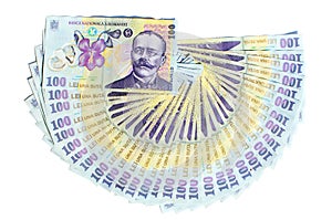 Romanian money isolated
