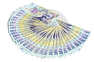 Romanian money isolated