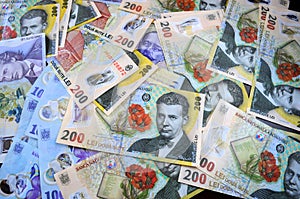 Romanian money photo