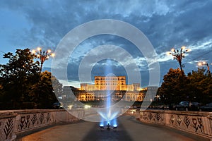 Romanian Parliament in Bucharest, Romania, called House of the People.