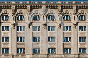 Romanian Parliament - Casa Poporului. Detailed architecture, close up picture.