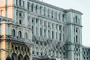 Romanian parliament palace building detail