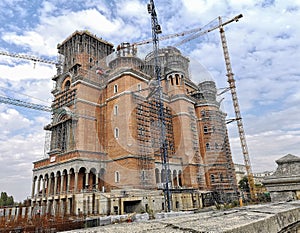 Romanian People`s Under Construction Salvation Cathedral