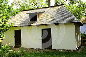 Romanian plastered vernacular house photo