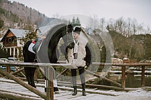 Romanian tradition on a winter day