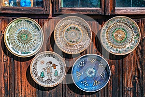 Romanian traditional ceramic plate, Horezu, Romania