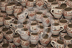 Romanian traditional clay cups