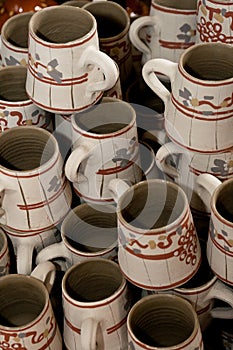Romanian traditional clay cups
