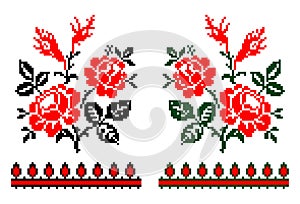 Romanian traditional floral theme - cdr format