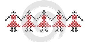 Romanian traditional folk dance -cross stich design