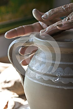 Romanian traditional pottery making