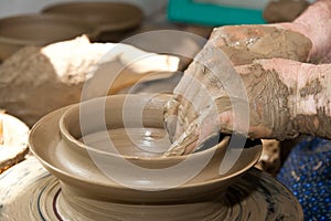 Romanian traditional pottery making