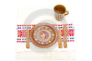 Romanian traditional table arrangement