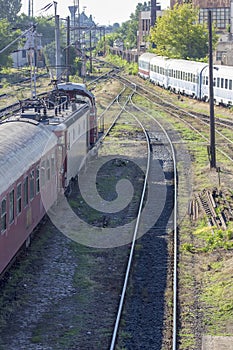 Romanian train in depot