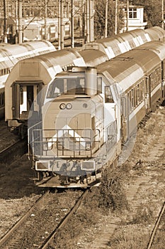 Romanian trains in depot