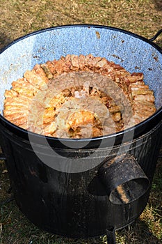 Romanian typical food named sarmale. Cabbage rolls with meat, rice and vegetables