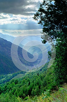 Romanian Valley Carpathian Mountains