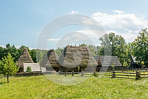 Romanian Village In The Carpathian Mountains