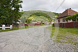 Romanian village road photo