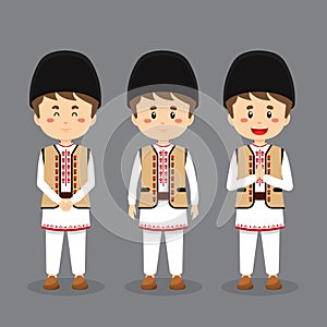 Romanians Character with Various Expression