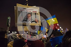 Romanians protest against government