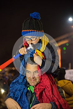 Romanians protest against government