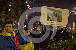 Romanians protest against government