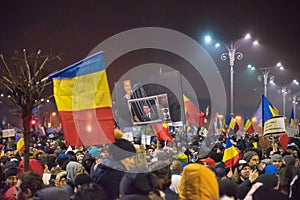 Romanians protest against government