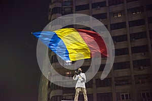 Romanians protest against government