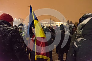 Romanians protest against government