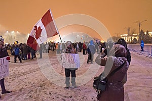 Romanians protest against government