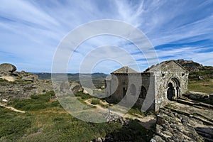 The romanic chapel of Sao Miguel Capela de Sao Miguel in the outskirts of the medieval village of Monsanto