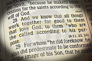 Romans 6:28- And we know all things work together for good to them that love God