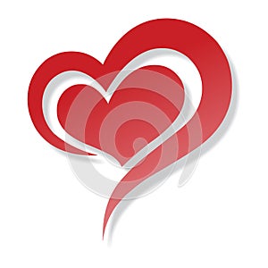 Romantic abstract heart background with heart clip art