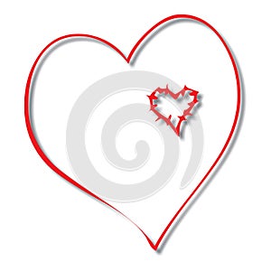 Romantic abstract heart background with heart clip art